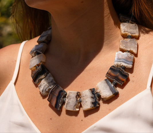 Agate with Druzy
