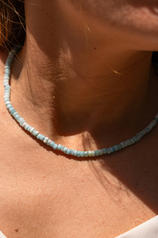 Faceted Larimar